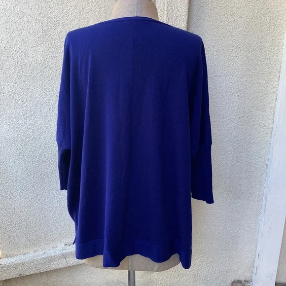Eileen Fisher from Neiman’s gorgeous blue merino wool blend oversized sweater. - Picture 7 of 12